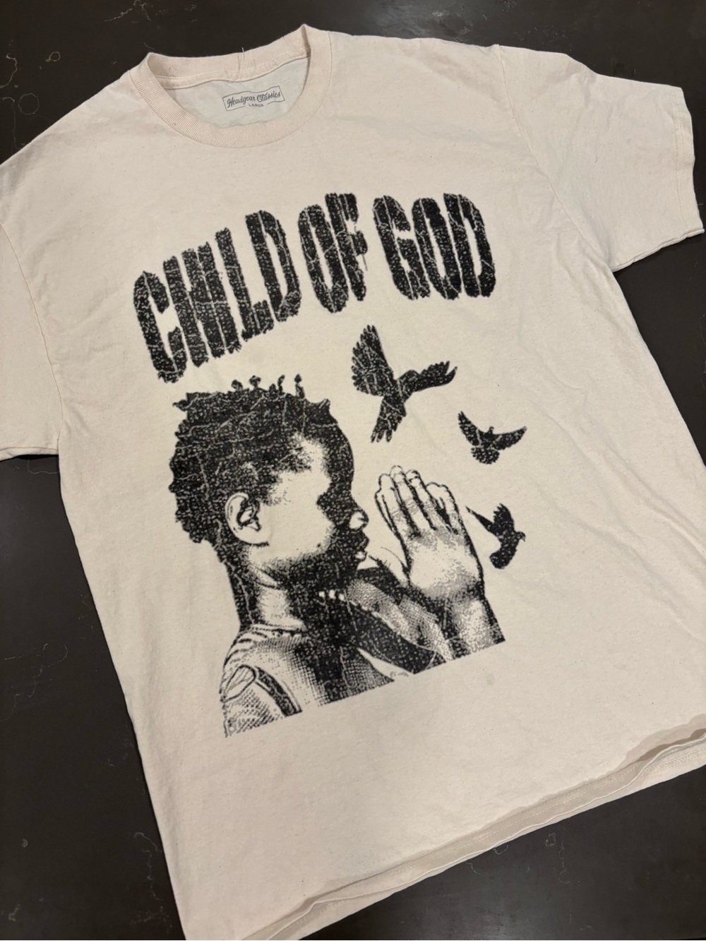 Child of God Graphic Tee - Cream/Black Kids Shirt